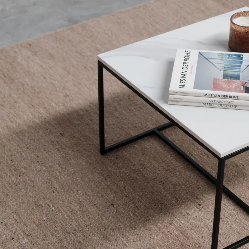 Keramische Salontafel - Miles - Calacatta Wit Keramiek - 55×55×35cm