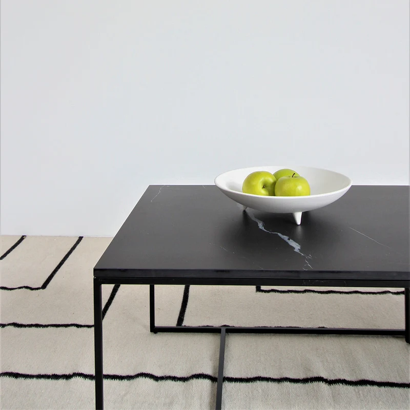 Keramische Salontafel - Miles - Zwart Keramiek - 90×60×40cm