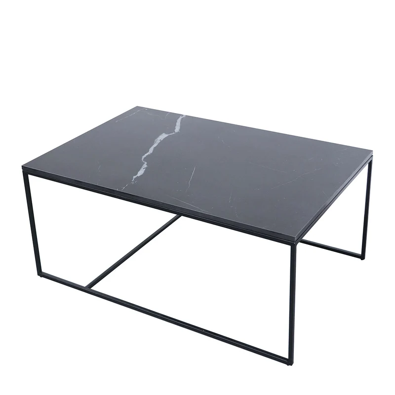 Keramische Salontafel - Miles - Zwart Keramiek - 90×60×40cm