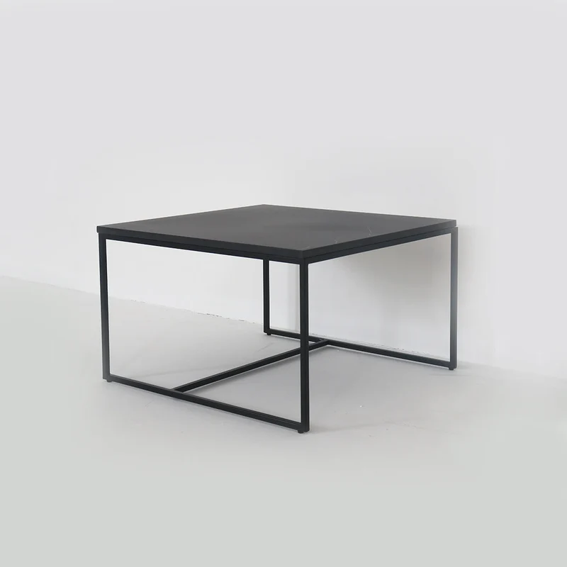 Keramische Salontafel - Miles - Zwart Keramiek - 55×55×35cm