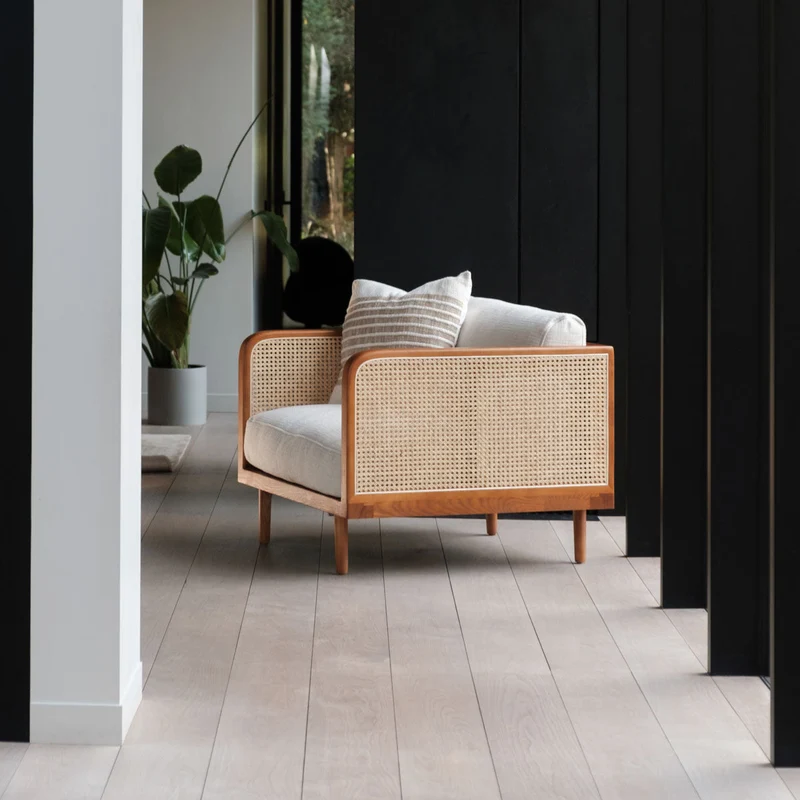 Rotan Fauteuil Milan - Walnoot
