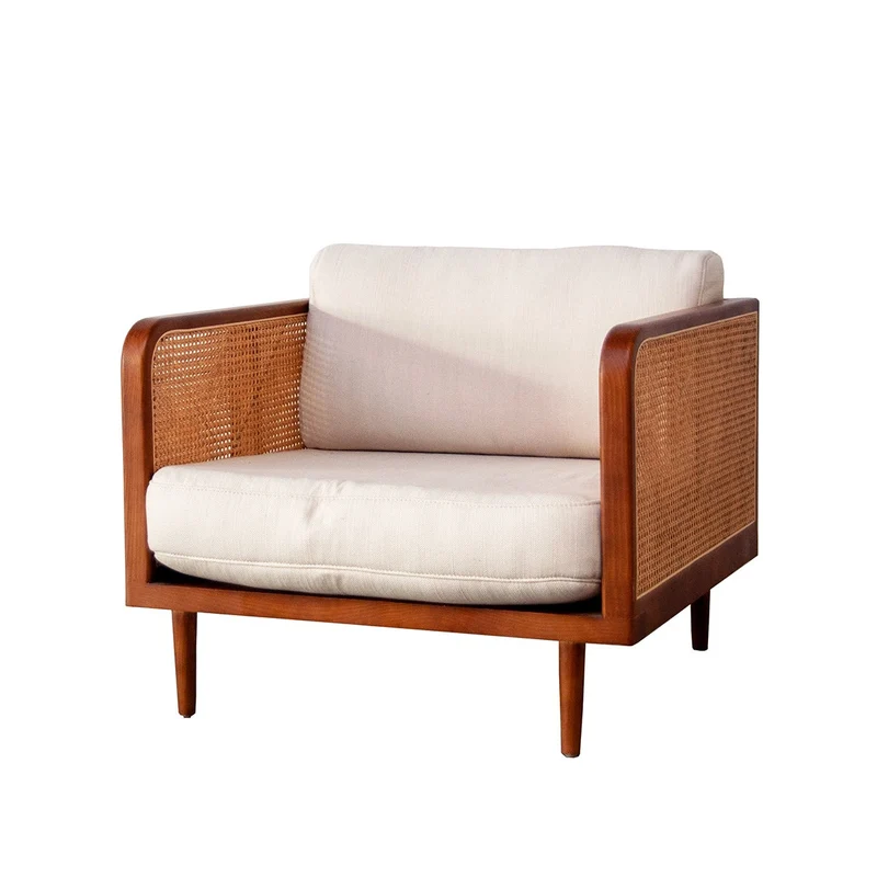 Rotan Fauteuil Milan - Walnoot