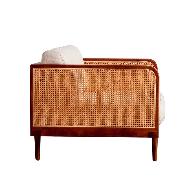 Rotan Fauteuil Milan - Walnoot