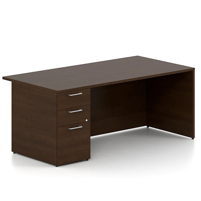 Petit bureau droit avec caisson, Concept 300