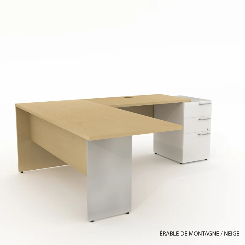 Bureau 72" en L avec rangement Concept C.A.