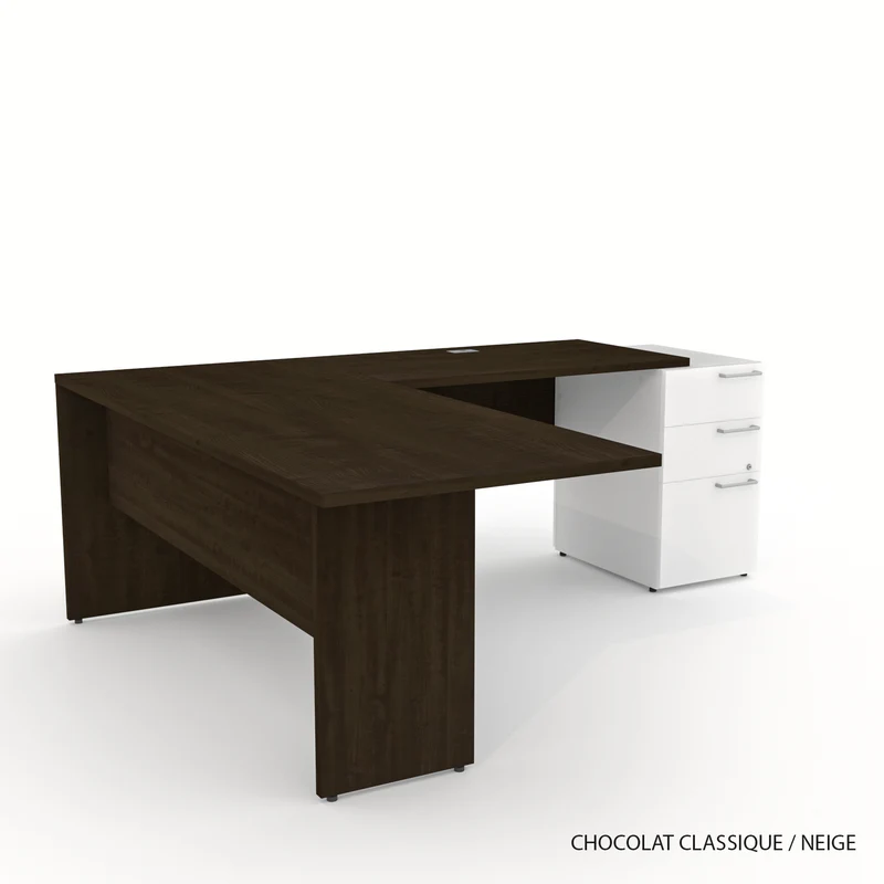 Bureau 72" en L avec rangement Concept C.A.