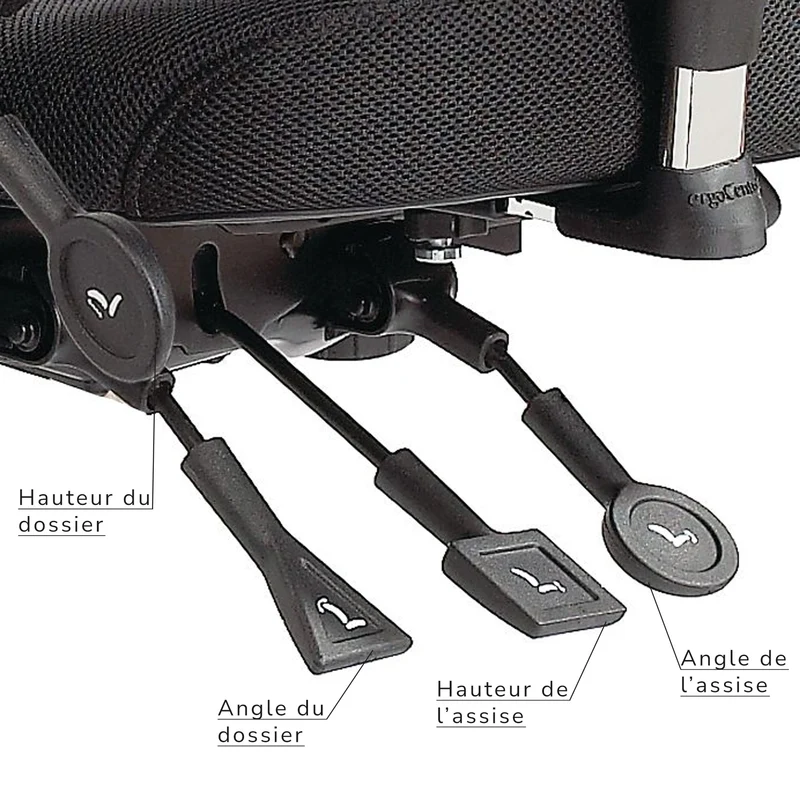 Chaise ergonomique dossier en maille tCentric Hybrid
