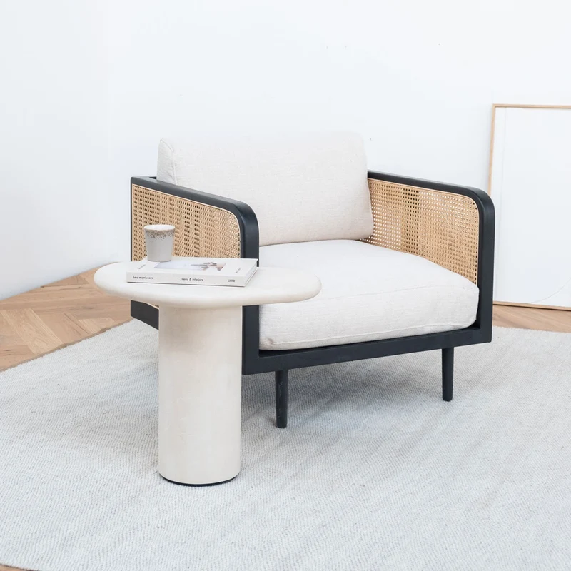 Rotan Fauteuil Milan - Zwart