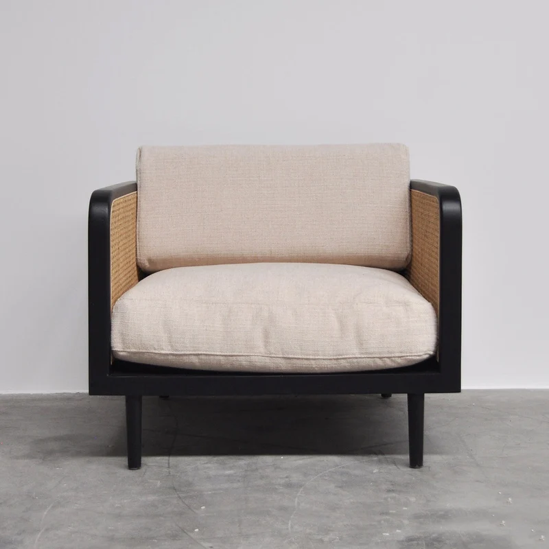 Rotan Fauteuil Milan - Zwart