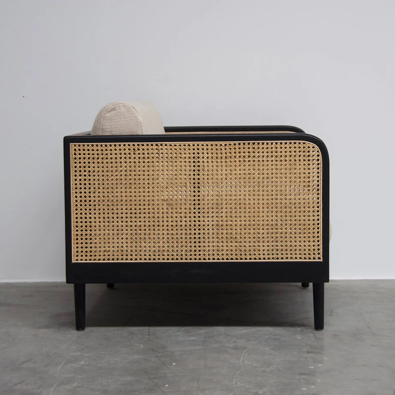 Rotan Fauteuil Milan - Zwart
