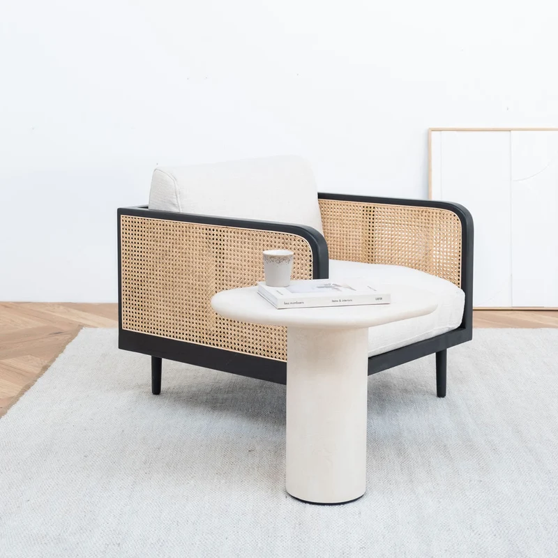 Rotan Fauteuil Milan - Zwart