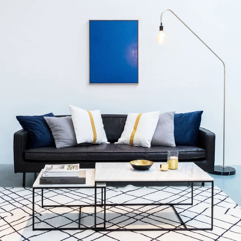 Rechthoekige salontafel - Miles - Wit Marmer - 90cm