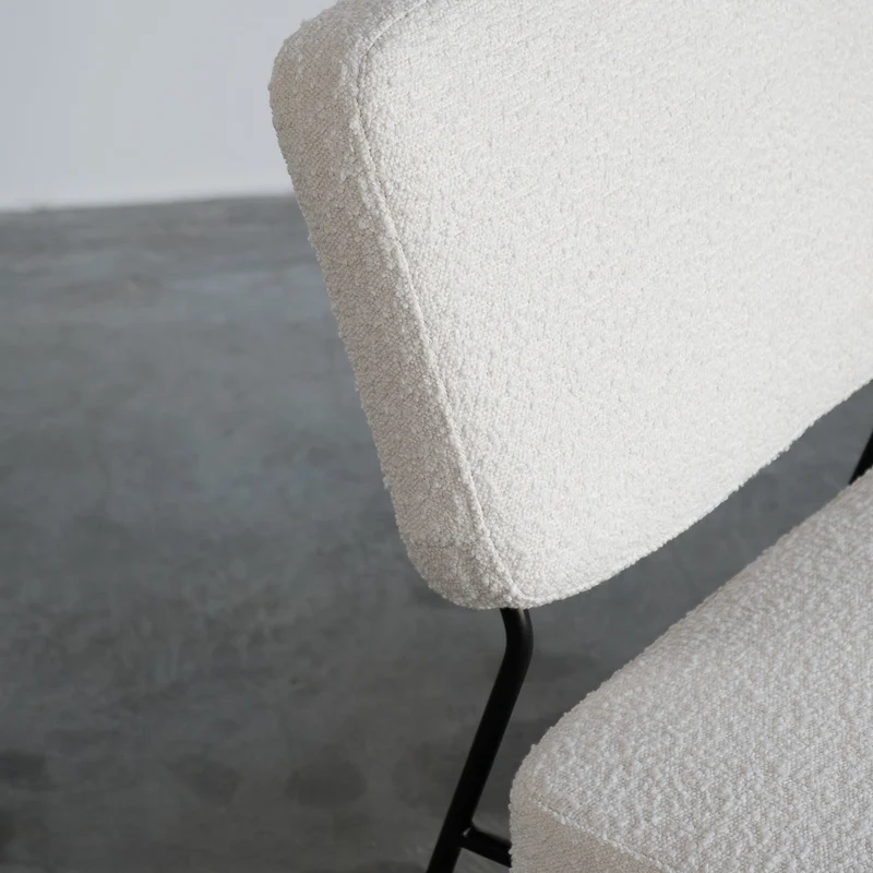 Emma Stoel - Boucle Wit - Zwart