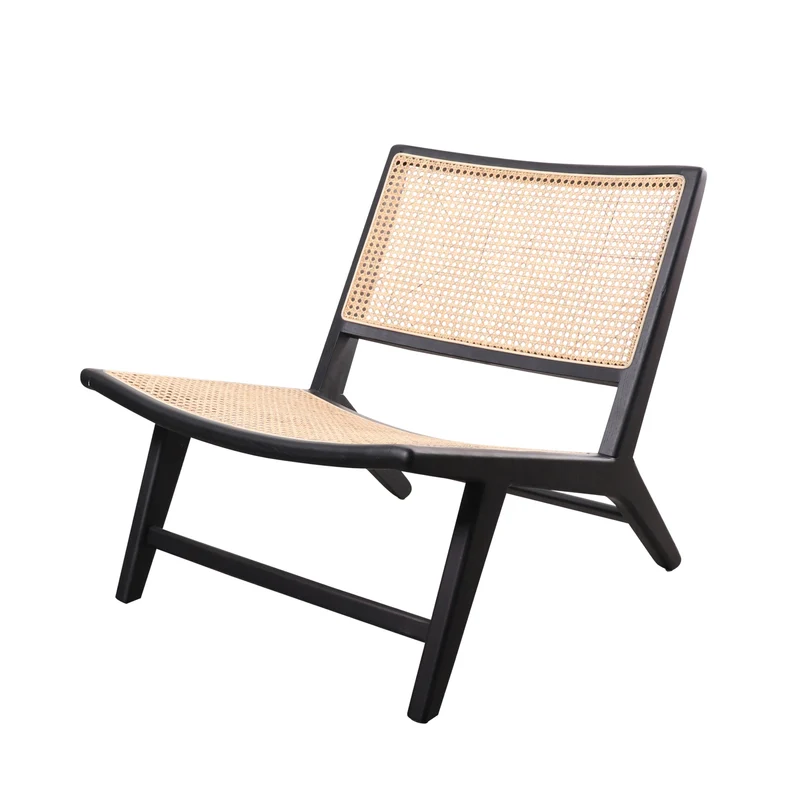 Rieten Fauteuil - Flora - Zwart