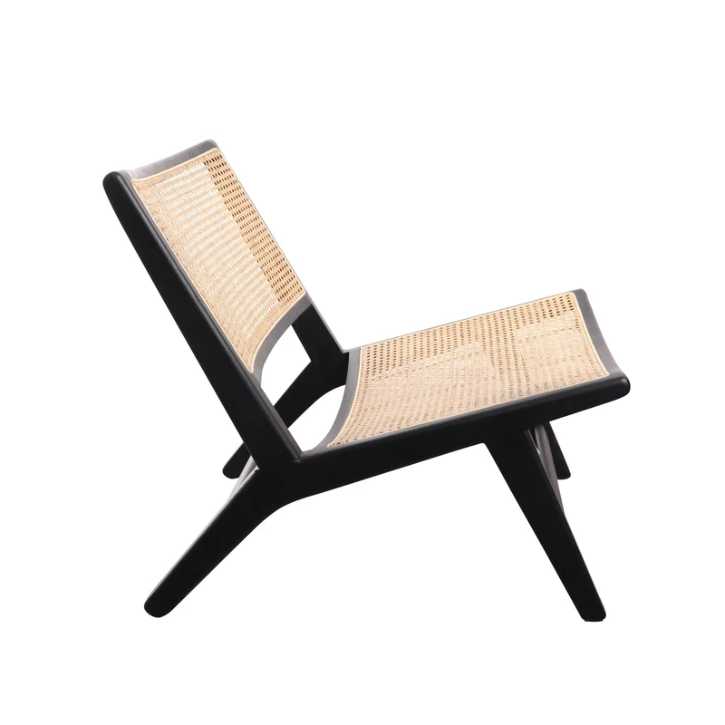 Rieten Fauteuil - Flora - Zwart