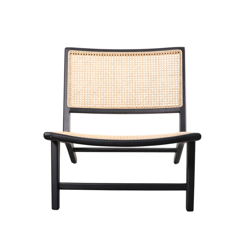 Rieten Fauteuil - Flora - Zwart