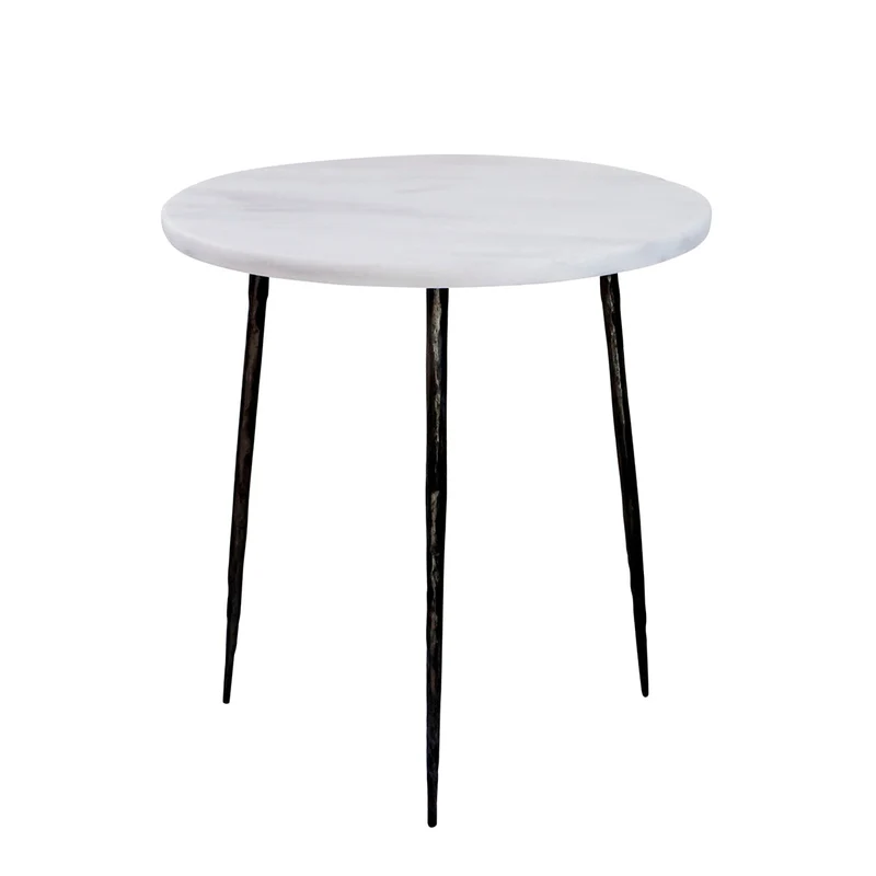 Bijzettafel Florence - Grieks Wit Marmer - 40×40×40cm