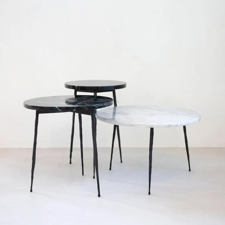 Bijzettafel Florence - Grieks Wit Marmer - 50×50×32cm