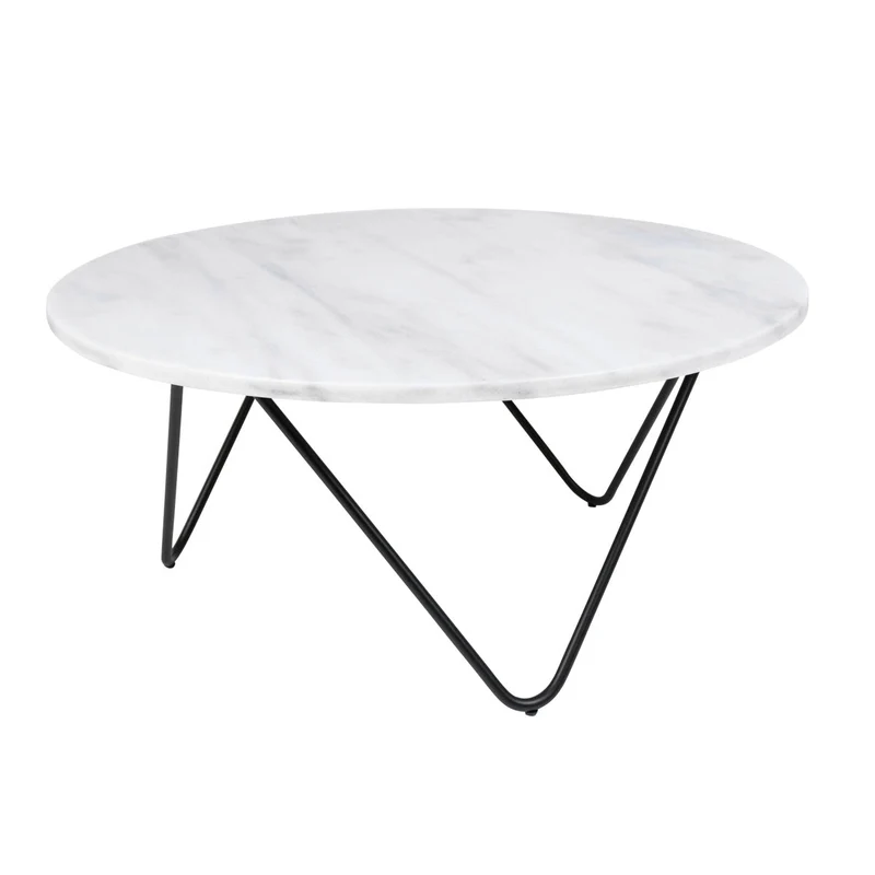 Salontafel - Kay - Wit Marmer - 80×80×35cm