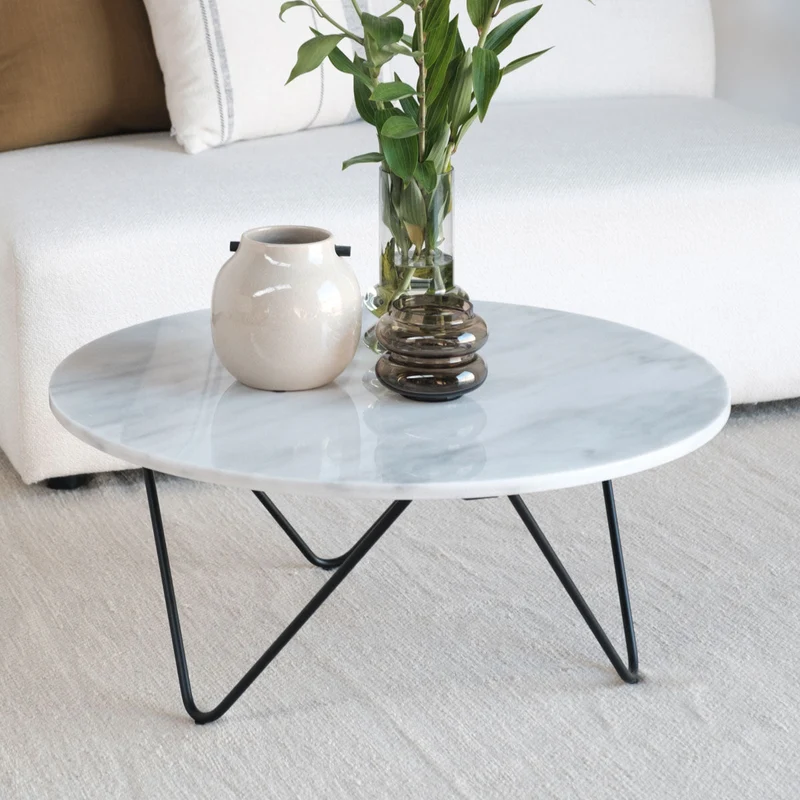 Salontafel - Kay - Wit Marmer - 80×80×35cm