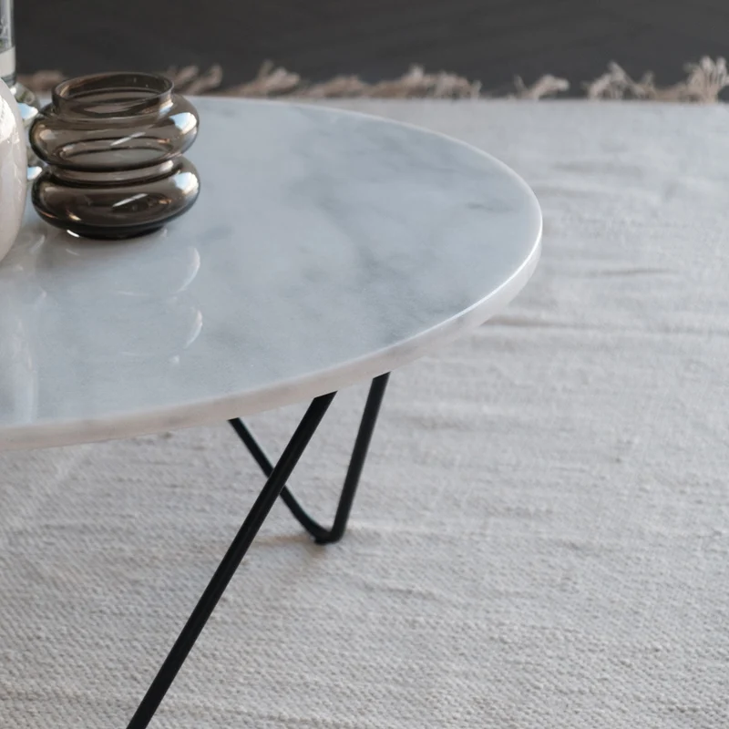 Salontafel - Kay - Wit Marmer - 80×80×35cm