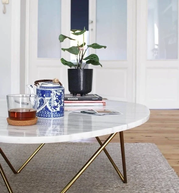Wit marmeren Salontafel - Richard
