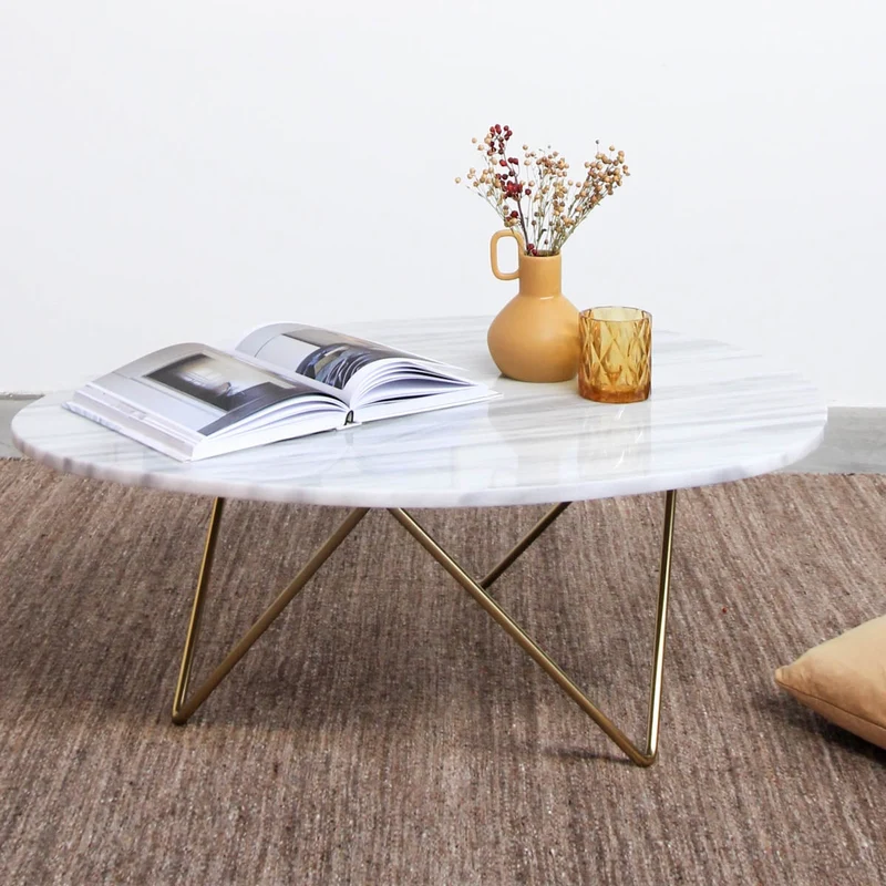 Wit marmeren Salontafel - Richard