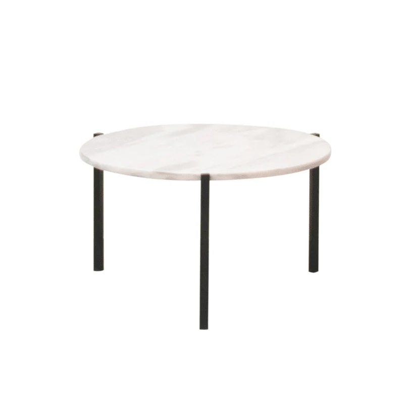 Marmeren Salontafel - Leonard - Wit Marmer - Ø58cm