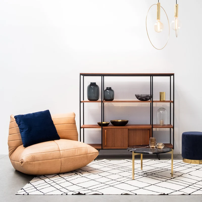 Marmeren Salontafel - Leonard - Zwart Marmer - Ø58cm