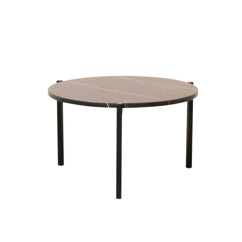 Marmeren Salontafel - Leonard - Zwart Marmer - Ø58cm