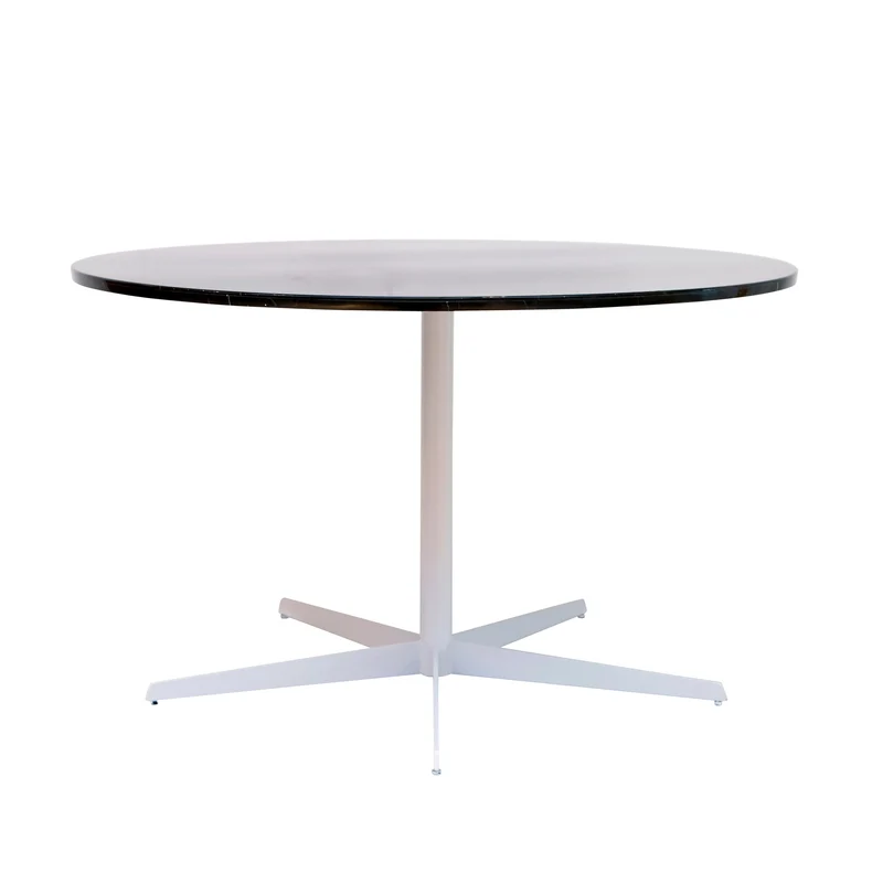 Ronde eettafel met Marmeren Blad - Harris - Zwart - Ø125cm