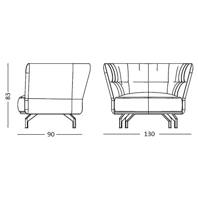 Armchair CARLTON by Riccardo Giovanetti for Giovannetti