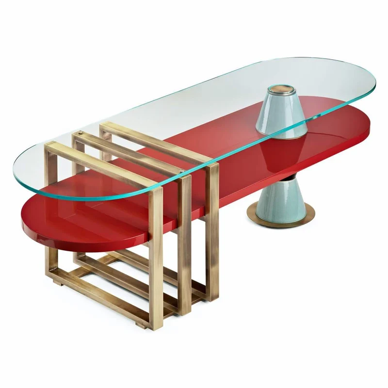 Oval Coffee Table PALM by Piero Angelo Orecchioni for Marioni