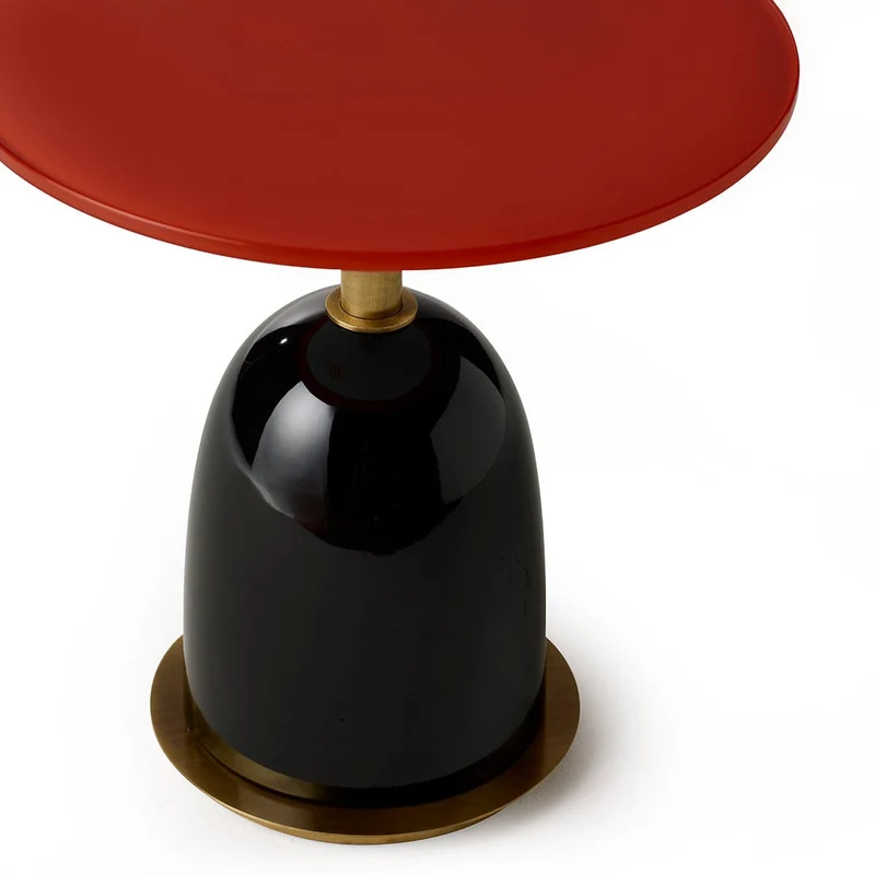 Side Table PINS Black and Red by La Récréation for Marioni