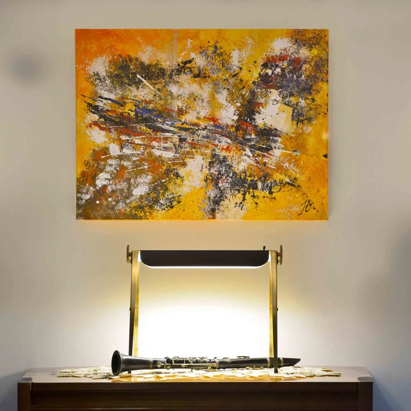 Brass Table Lamp CAVALLETTO by Hi.Project for Brillamenti