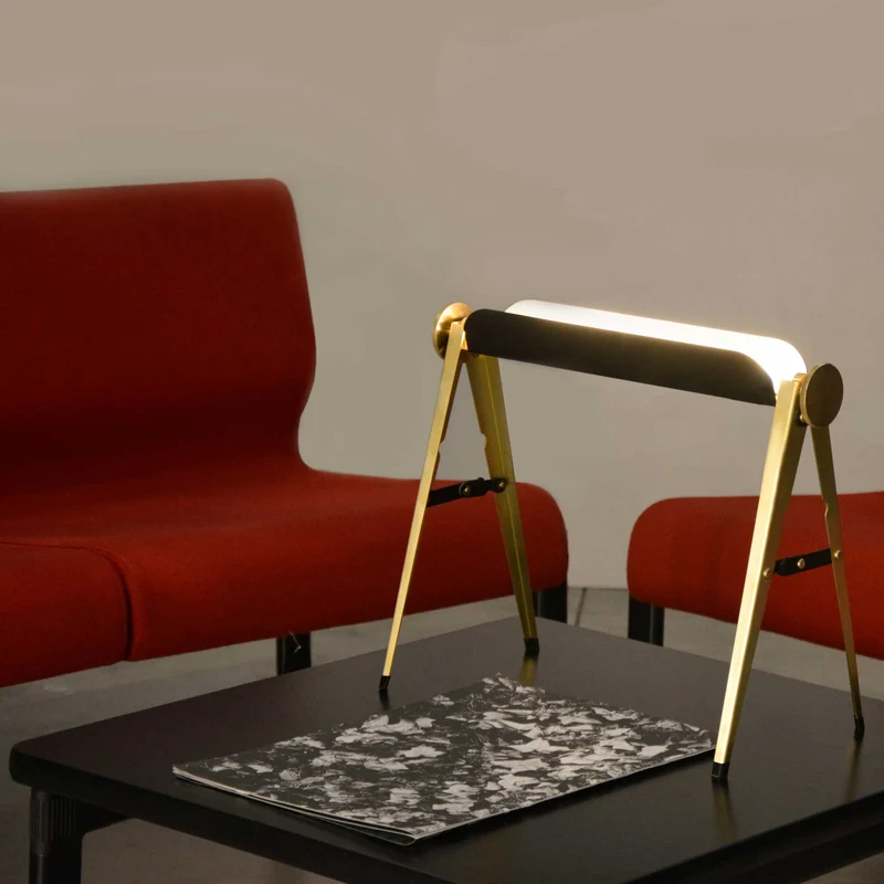 Brass Table Lamp CAVALLETTO by Hi.Project for Brillamenti