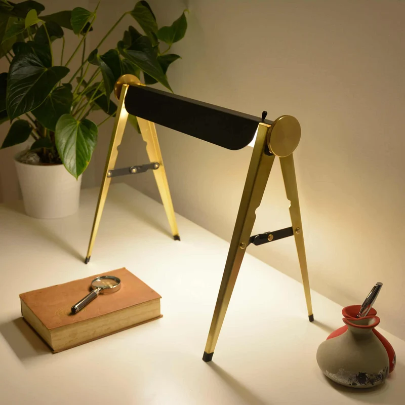 Brass Table Lamp CAVALLETTO by Hi.Project for Brillamenti
