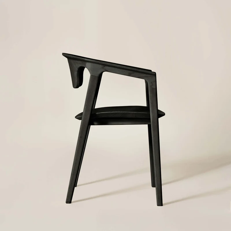 Ash Wood Armrest Chair DUNA by Cono Studio for Dale Italia
