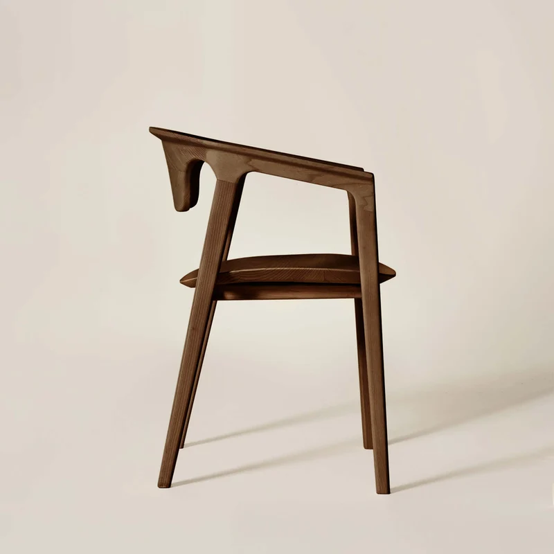 Ash Wood Armrest Chair DUNA by Cono Studio for Dale Italia