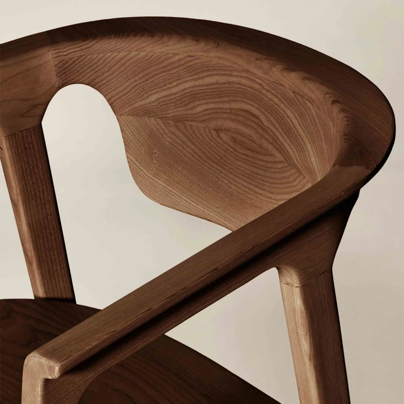 Ash Wood Armrest Chair DUNA by Cono Studio for Dale Italia