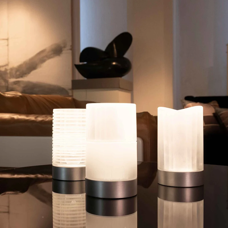 Rechargeable Murano Glass Table Lamp HAUTE by Federico Peri for Purho