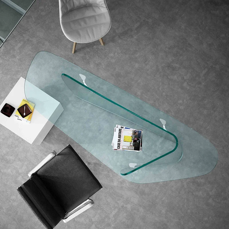 Glass Writing Desk GRAPH by Xavier Lust for FIAM