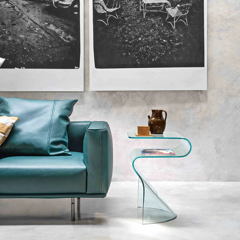 Glass End Table TOKI by Setsu e Shinobu Ito for FIAM