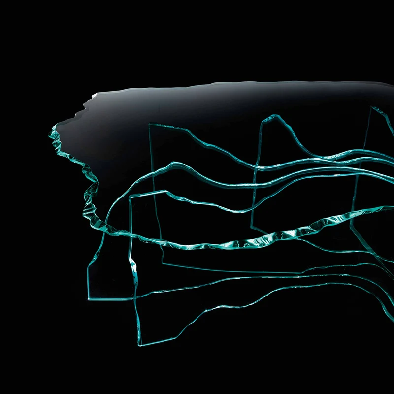 Glass Coffee Table SHELL by Danny Lane for FIAM
