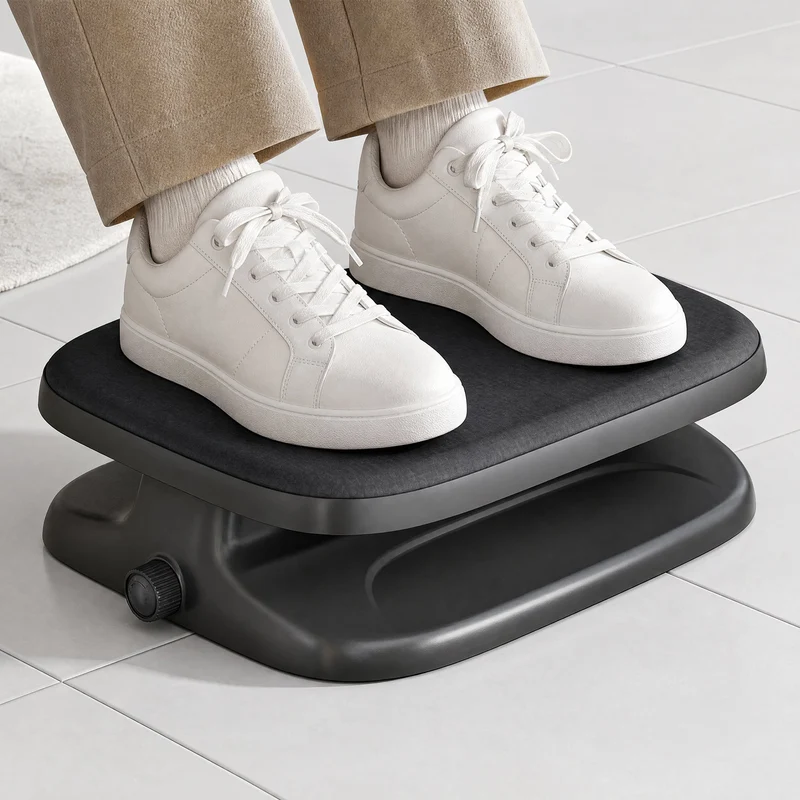 Desky Height Adjustable Cushioned Foot Rest