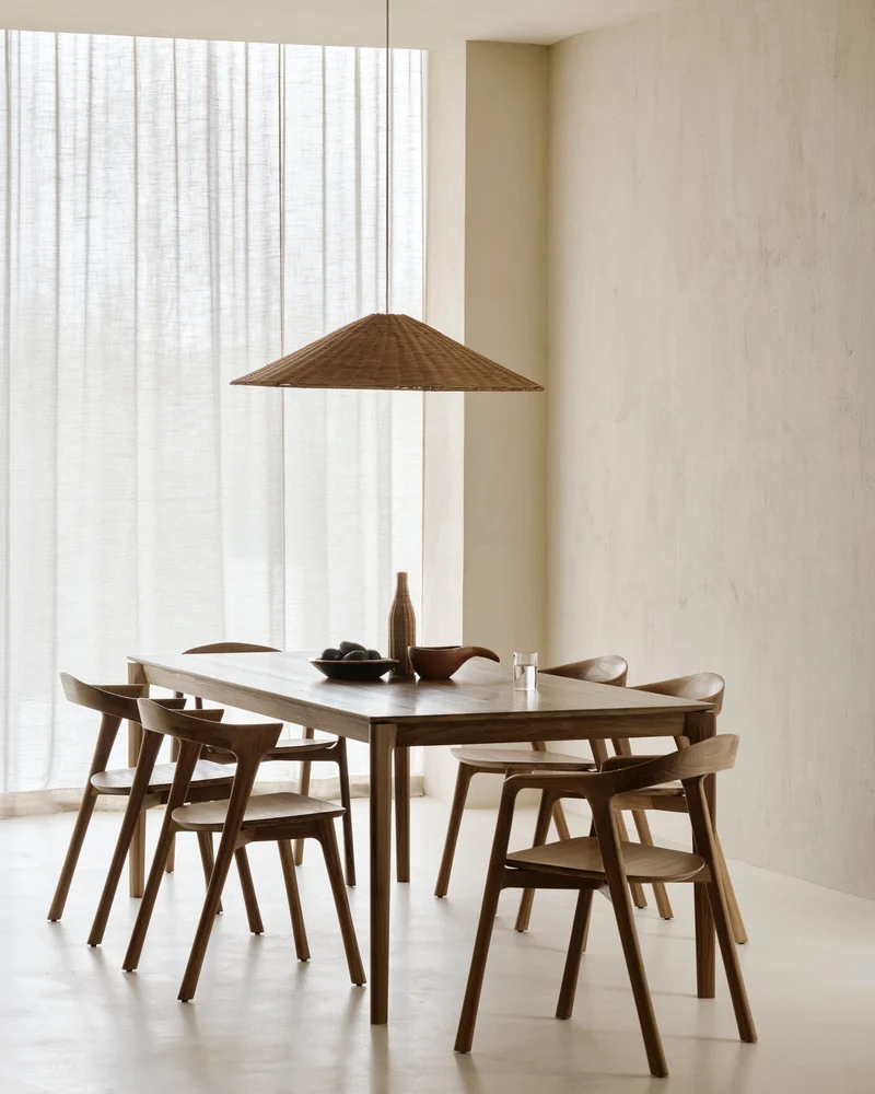Ethnicraft - Bok Dining Chair Teak/Teak Brown(avec accoudoir)