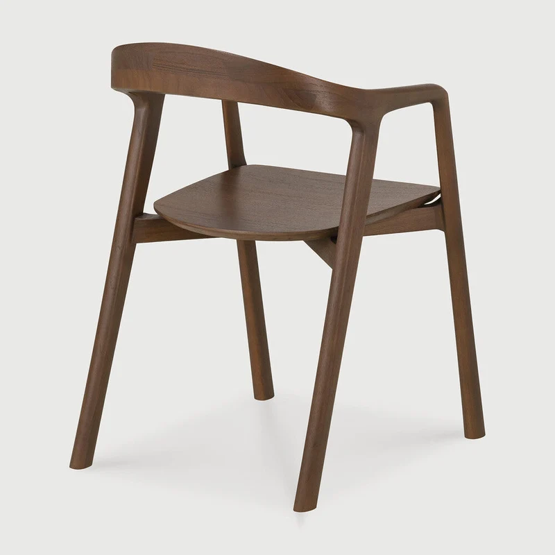 Ethnicraft - Bok Dining Chair Teak/Teak Brown(avec accoudoir)