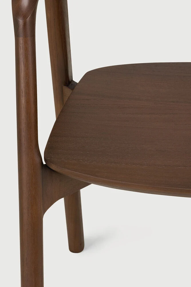 Ethnicraft - Bok Dining Chair Teak/Teak Brown(avec accoudoir)