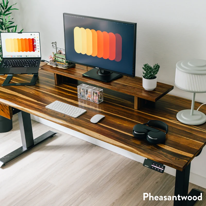 Almost Perfect Desky Dual Hardwood Sit Stand Desk