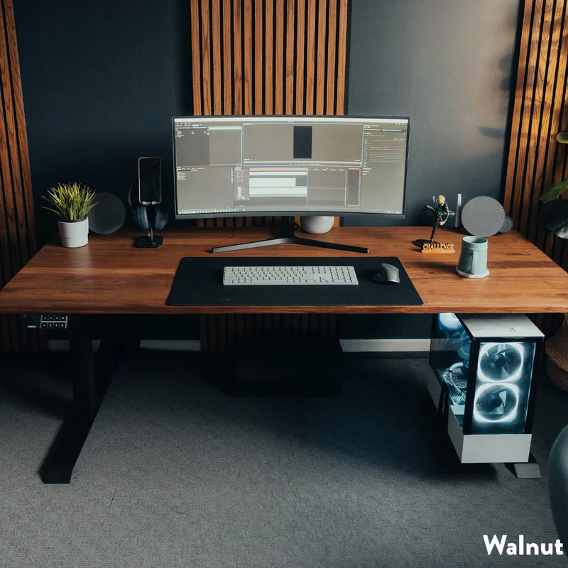Almost Perfect Desky Dual Hardwood Sit Stand Desk